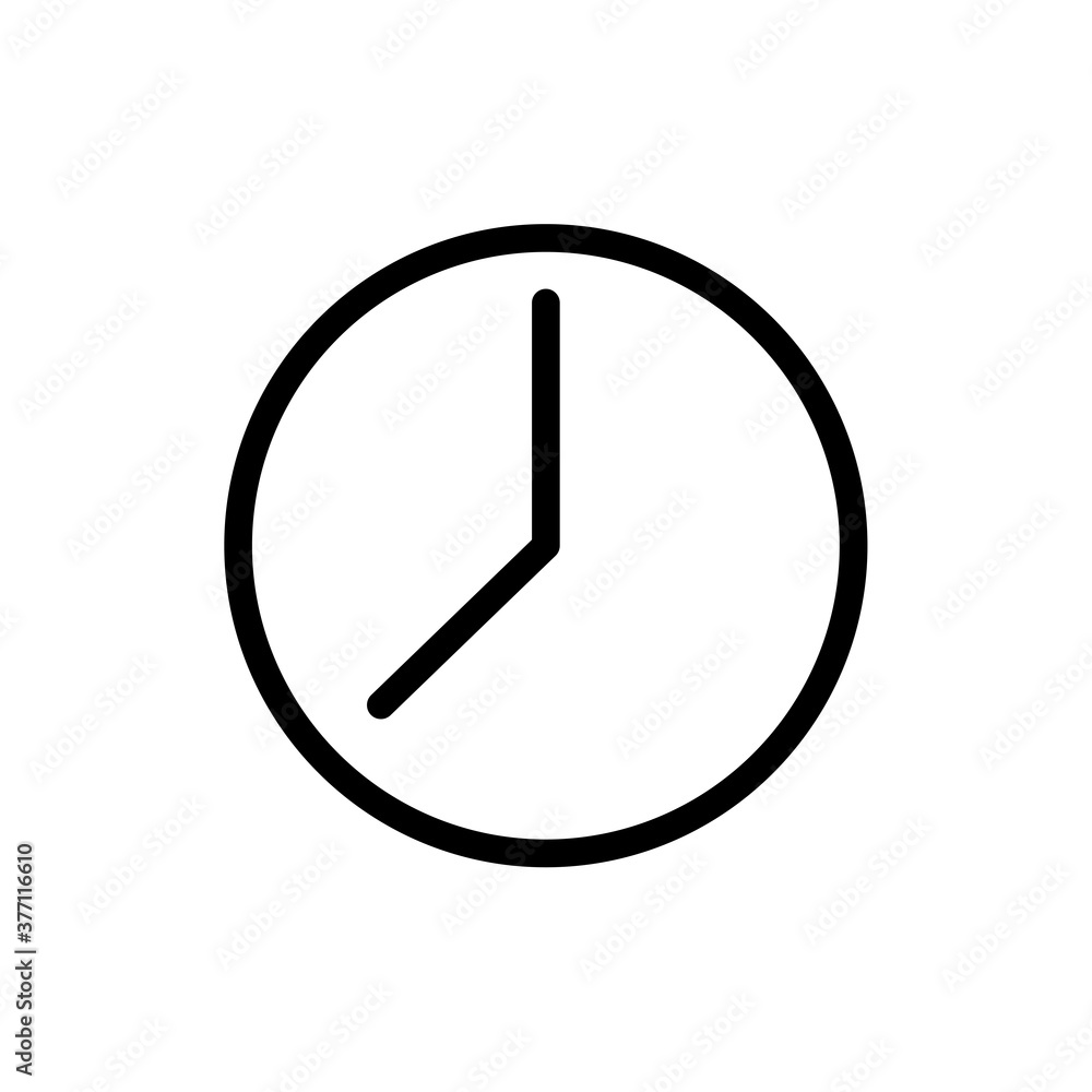 Poster clock, linear icon. one of a set of linear web icons.