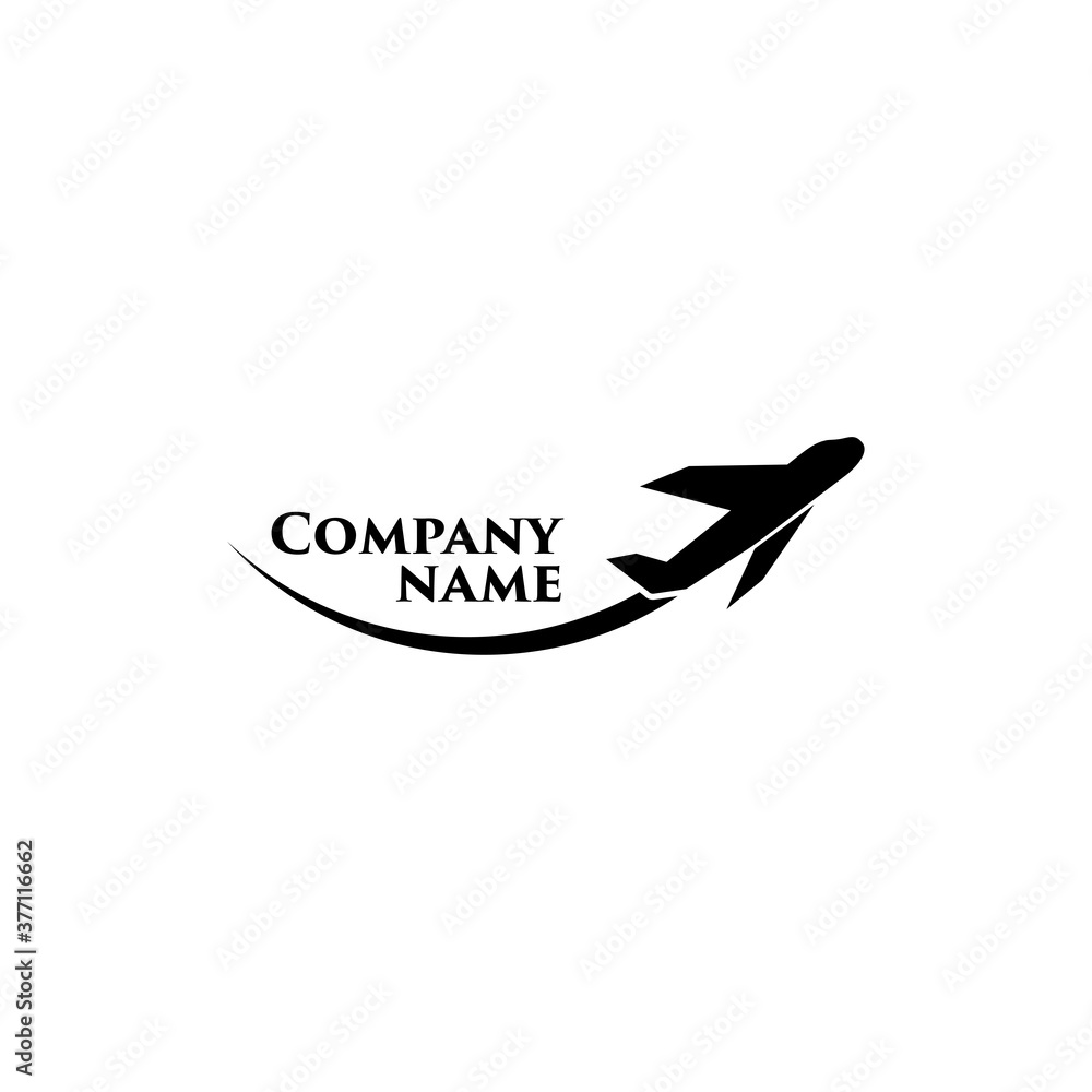 Poster plane icon, example for the name of your company. one of set web icon