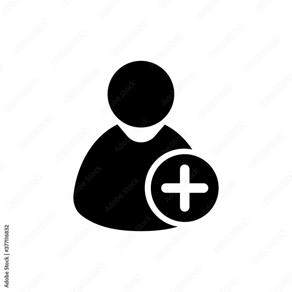 Poster plus user icon. one of set web icon