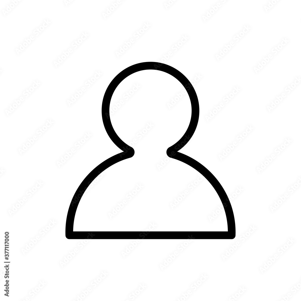 Poster user, linear icon. one of a set of linear web icon