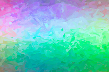 Fototapeta na wymiar Abstract illustration of green Impressionist Impasto background