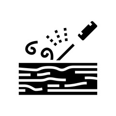 carpentry craft glyph icon vector. carpentry craft sign. isolated contour symbol black illustration