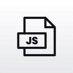 JS file icon vector . Java Script sign