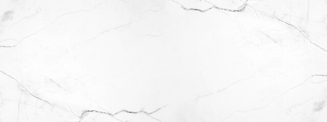 Marbled background banner panorama - High resolution white grey gray Carrara marble stone texture - obrazy, fototapety, plakaty
