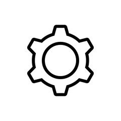 Gear, linear icon. One of a set of linear web icon