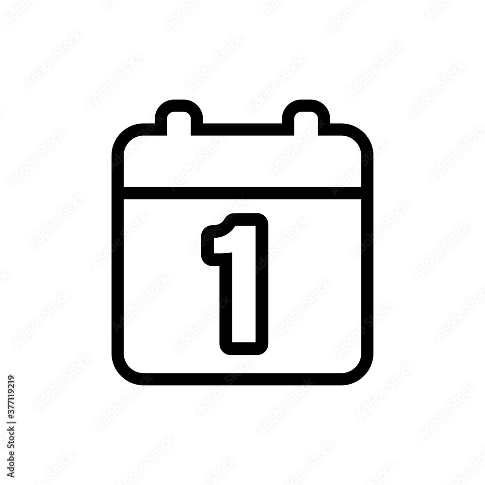 Poster calendar, linear icon. one of a set of linear web icon