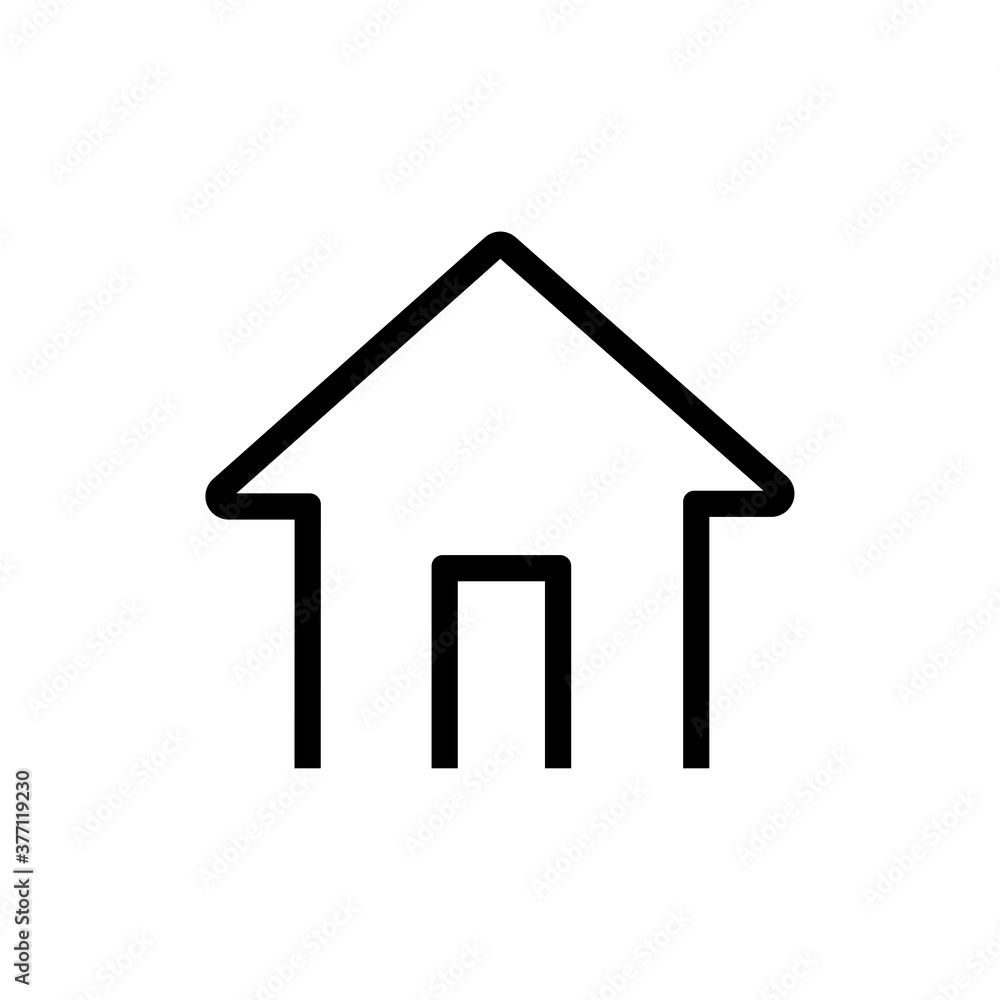 Poster house, linear icon. one of a set of linear web icon