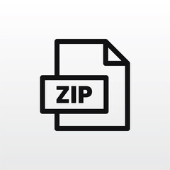Zip file icon . ZIP sign