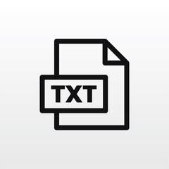 TXT file icon vector . txt sign