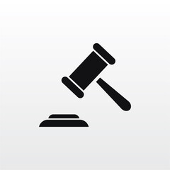Hammer Judge icon vector . Judge sign