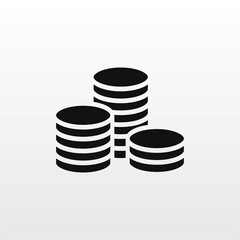 Coins icon vector . Money sogn