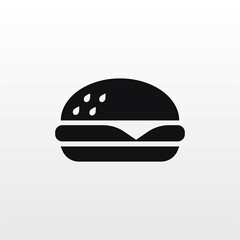 Burger icon vector . Fast Food sign