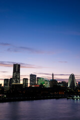 Fototapeta premium 神奈川県横浜市みなとみらいの夕焼け(大さん橋)