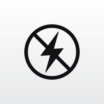 No Flash icon vector eps 10