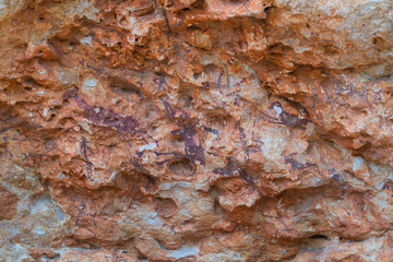 The Abrics de l'Ermita  Rock Art, Ulldecona Village, Terres de l'Ebre, Tarragona, Catalunya, Spain