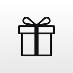 Gift box icon . present sign