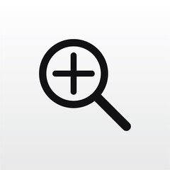 Zoom icon vector . Magnify Zoom sign