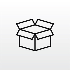 Box icon vector . Cargo sign