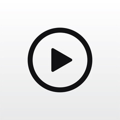 Play icon vector . Play button