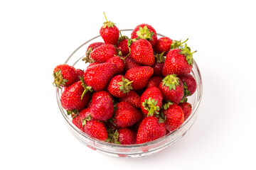 Fresh strawberry isolated on white background with clipping path