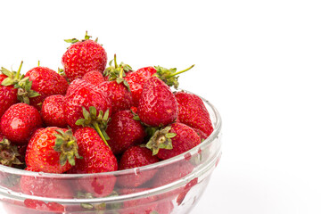 Fresh strawberry isolated on white background with clipping path