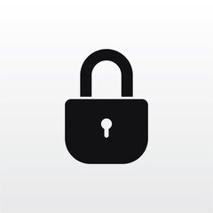 Lock icon vector . Protection sign . Security