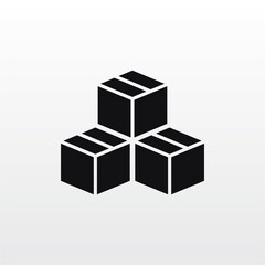 Box icon vector . Cargo sign