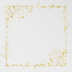 Gold Confetti Anniversary Vector Transparent 