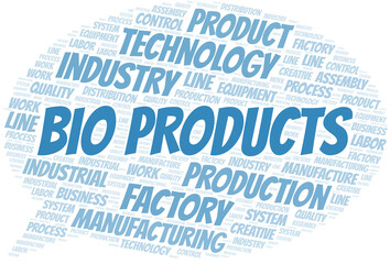 Bio Products word cloud create with text only.