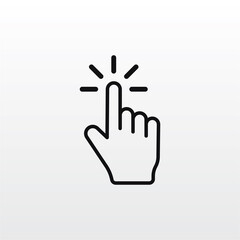 Finger Click icon vector . Click sign