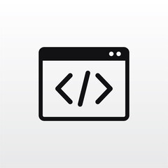 Coding icon vector . development sign