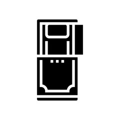 coffin with opened cap glyph icon vector. coffin with opened cap sign. isolated contour symbol black illustration