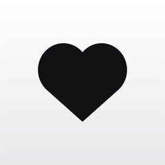Heart icon vector . Like sign