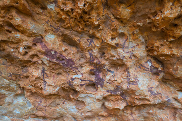 The Abrics de l'Ermita  Rock Art, Ulldecona Village, Terres de l'Ebre, Tarragona, Catalunya, Spain
