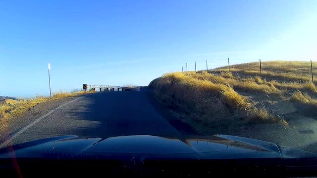 Drive along Sierra Vista Road the night before the wild fires broke out in Northern California