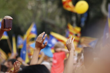 Fototapeta na wymiar Diada de Cataluña 2018