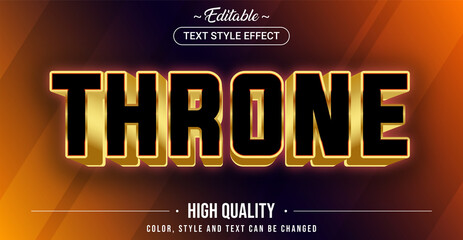 Editable text style effect - Throne theme style.