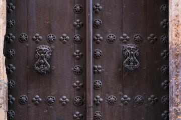 Details, Doors in Toledo city, Toledo, Castilla-La Mancha, Spain, Europe