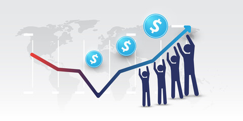 Success - Join Forces for the Economic Growth - The Hard Work Ahead to Restore the Global Economy to the Normal State - Design Concept