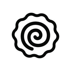 Narutomaki line art icon simple vector illustration