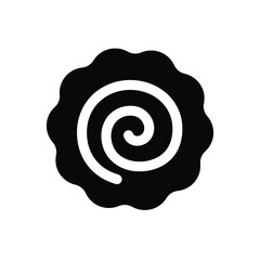 Narutomaki minimal dark logo icon simple vector illustration