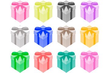 gift boxes on a white background. this photo illustrates the festive atmosphere. there are a lot of wrapped presents in the image