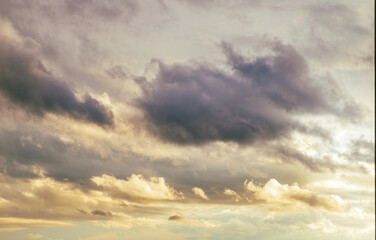 Close-up of a cloud dramatic. Horizontal orientation, selective focus.
