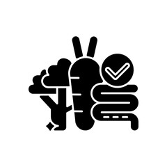 Obraz premium Fibre black glyph icon