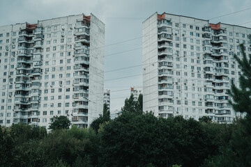 gray concrete panel houses