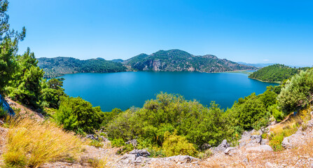 Fototapeta na wymiar Kocagol Lake in Dalaman Peninsula in Turkey
