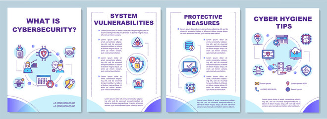 Cyber security tips brochure template