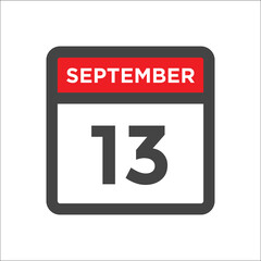 September 13 calendar icon with day and month
