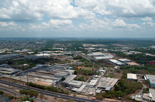 Vista a&eacute;rea do Distrito Industrial da cidade de Manaus..