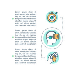 Virtual reality marketing concept icon with text